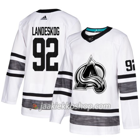 Miehille NHL Colorado Avalanche Pelipaita Gabriel Landeskog 92 Valkoinen 2019 All-Star Adidas Authentic